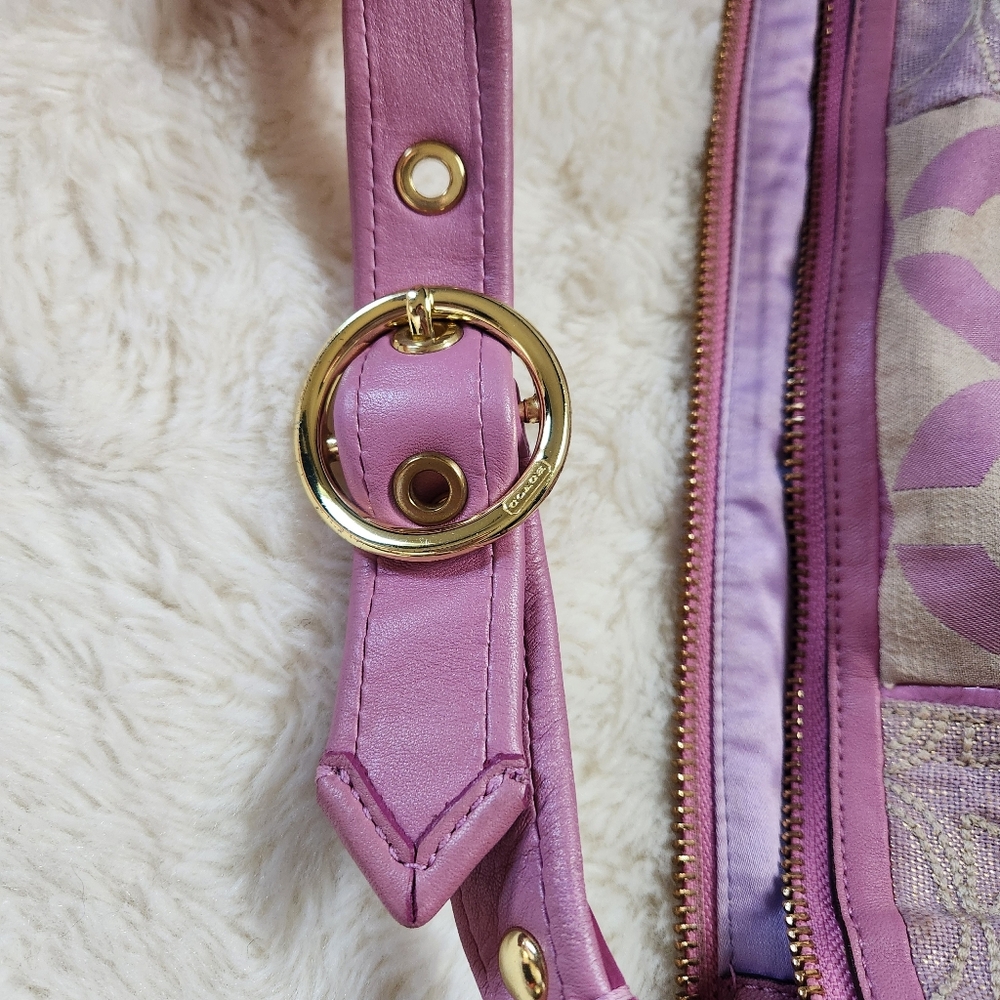 Coach Ali Patchwork Pieced Hobo Bag Y2K Purple - Picture 11 of 16
